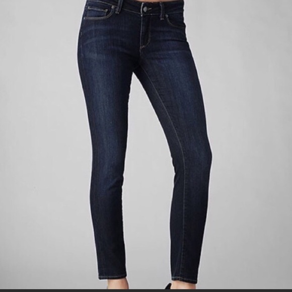 Paige Ella Peg Skinny Dark Blue Denim Size 30 EUC - Picture 1 of 10